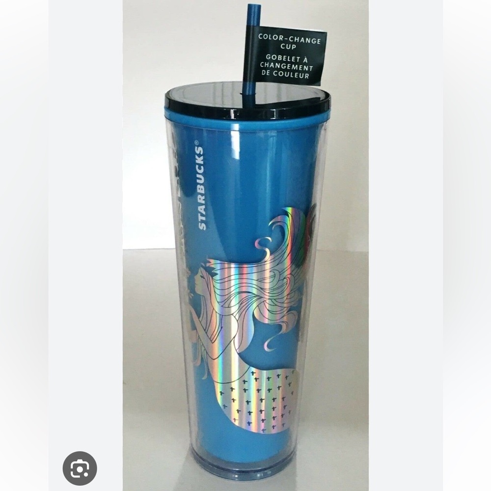 Starbucks 2021 Christmas Holiday Siren Mermaid Blue Venti Color Changing Cup